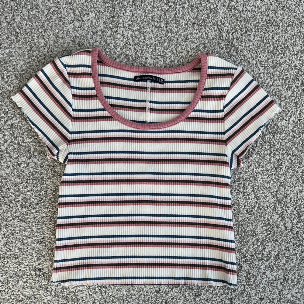 Abercrombie & Fitch Striped Ribbed Women's Top